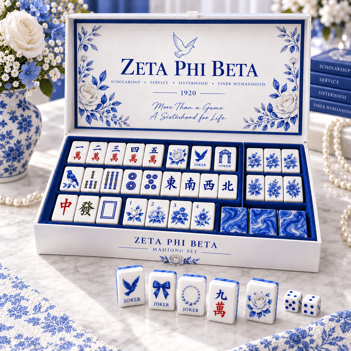Premium ZPB Mahjong Tiles Set TNSM