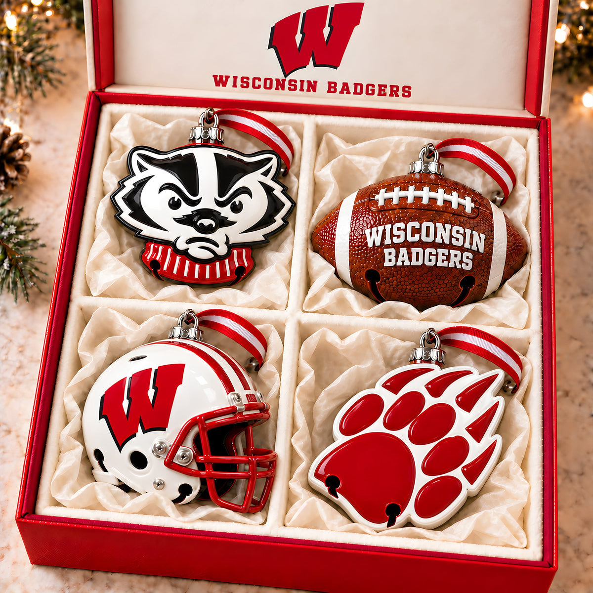 Premium WBG Christmas Bell Ornament PVNA