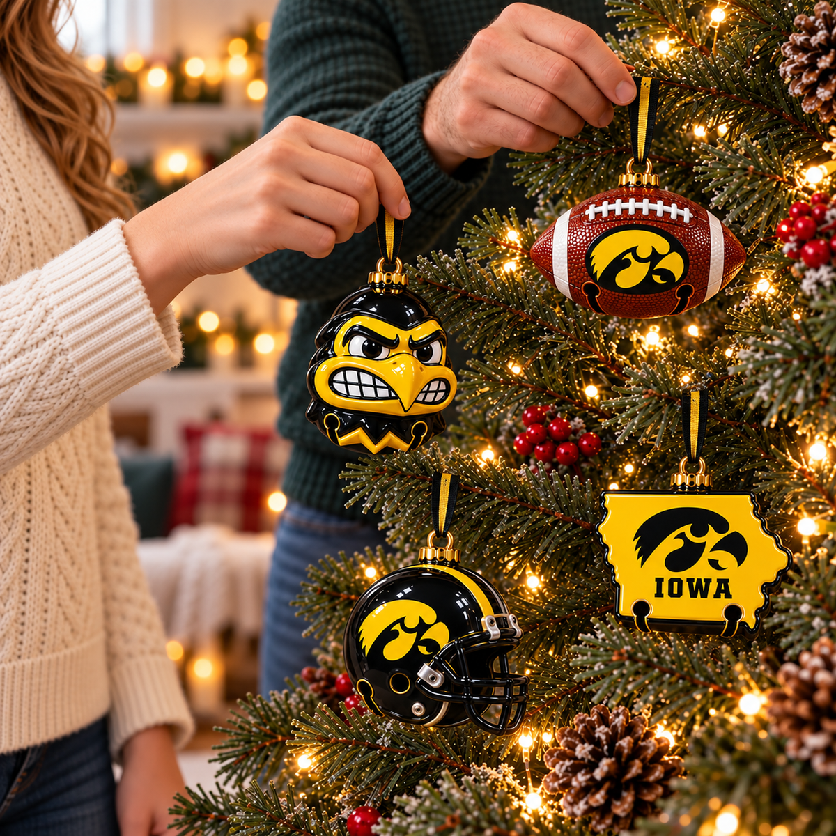 Premium IWHK Christmas Bell Ornament PVNA