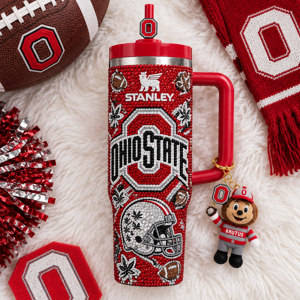 Ohio State Buckeyes 40oz Tumbler With Handle TTNL